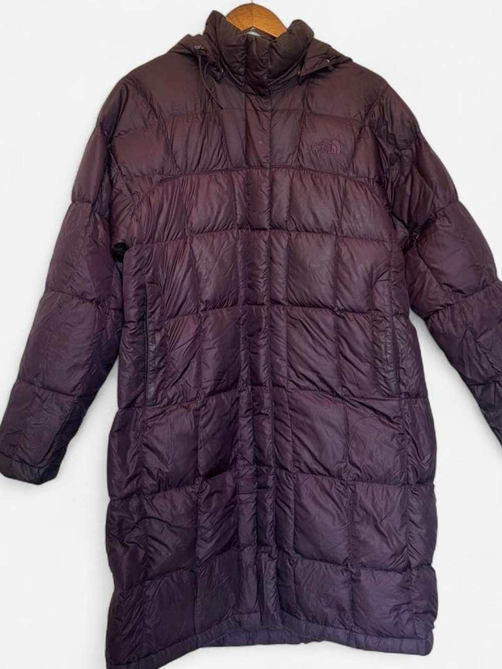 The North Face Women's Long Puffer Coat in Plum